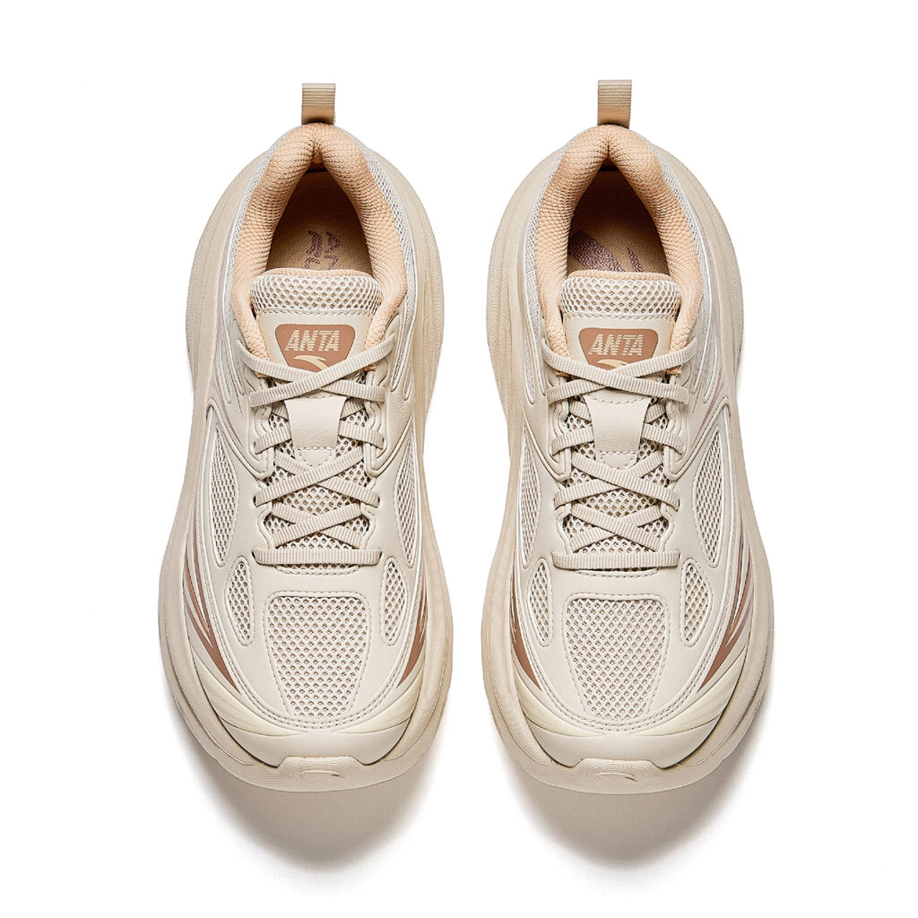 Anta Textile, Synthetic Leather Breathable And Slip Resistant Casual Fashion Trend Women’s Chalk