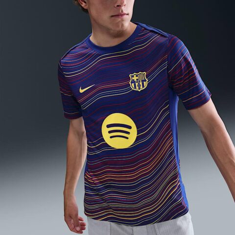 Nike Fc Barcelona Academy Pro Home Men’s Nike Dri-FIT Soccer Pre-Match Short-Sleeve Top