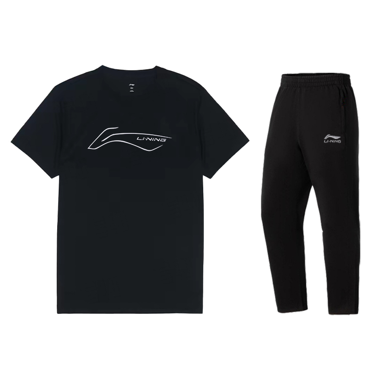 Li Ning Casual Sportswear Unisex Two Piece Set Black, White, Blue