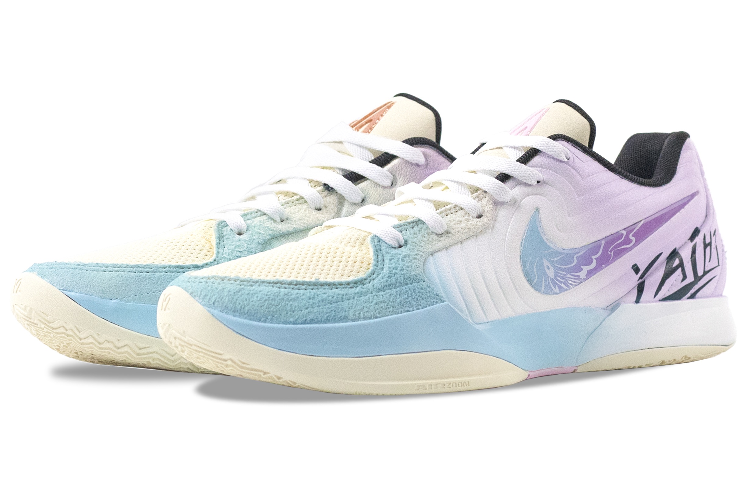 Nike Ja Morant 2 Glacier Mirror Abrasion Resistant Abrasion Resistant Low top Basketball Shoes Men’s Blue Purple