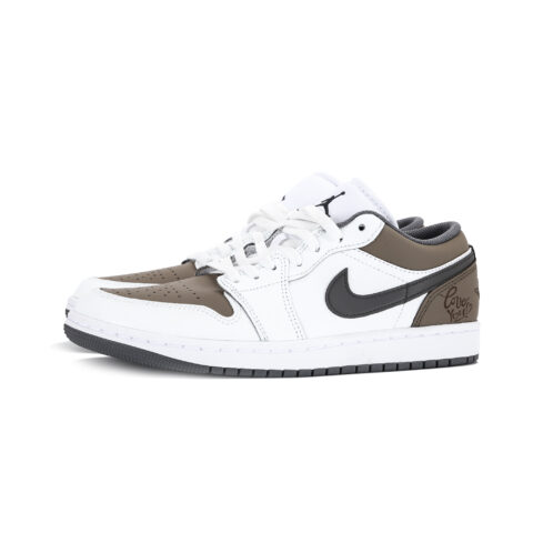 Jordan Air Jordan 1 Abrasion Resistant Abrasion Resistant Low top Vintage Basketball Shoes Unisex White