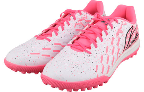Li Ning TF Turf Artificial Turf Synthetic Leather Cushioning Slip Resistant Abrasion Resistant Soccer Shoes Men’s Pink