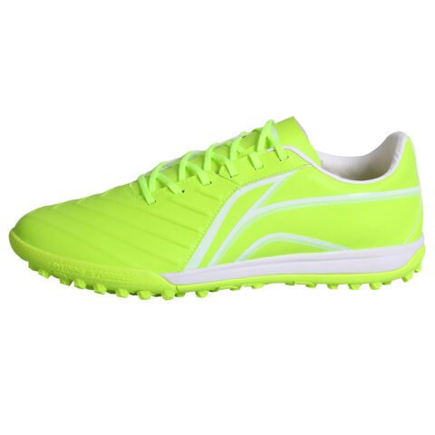 Li Ning Brocade TF Turf Artificial Ground, Indoor Slip Resistant Abrasion Resistant Soccer Shoes Men’s Neon Green