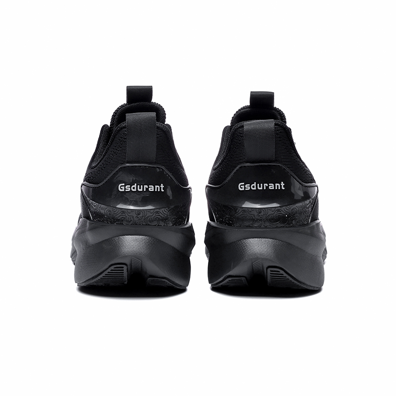 GAISIDULANTE Slip Resistant Abrasion Resistant Low top Running Shoes Unisex Night Black