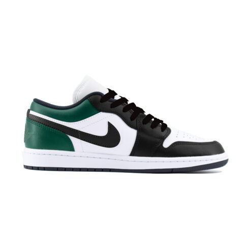 Jordan Air Jordan 1 Low Abrasion Resistant Low top Vintage Basketball Shoes Unisex Black Green