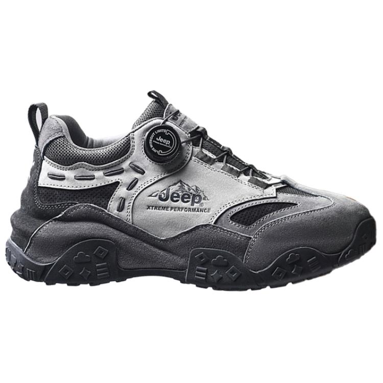 Jeep Fabric Abrasion Resistant Low top Hiking Shoes Men’s Gray