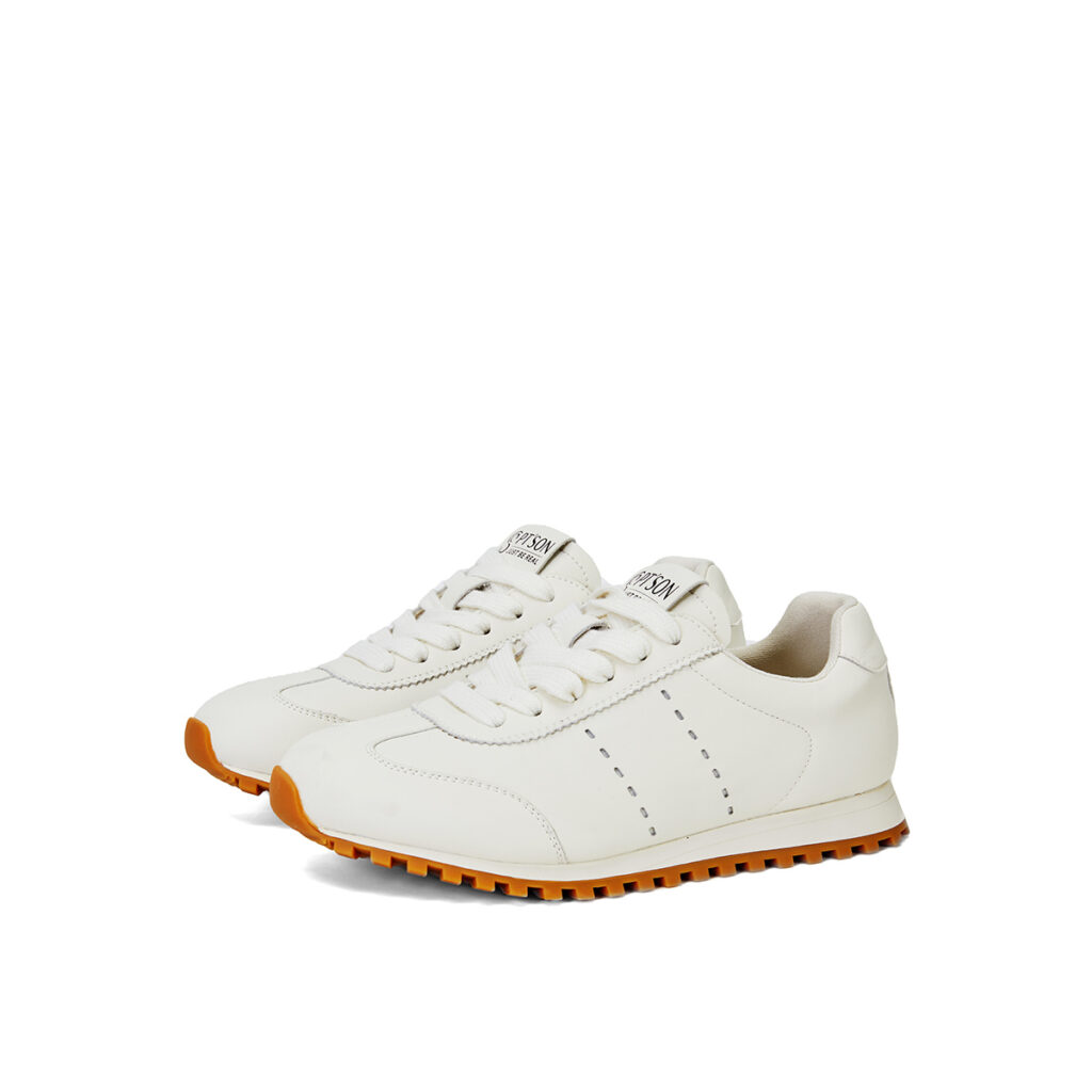 PT’SON Synthetic Leather Slip Resistant Low top Running Shoes Women’s Ecru