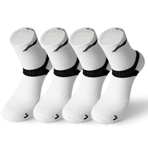 Li Ning Crew Socks Unisex 4 Pack White