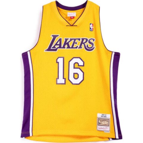 Mitchell Ness 2009/10 Hardwood Classics Pau Gasol Los Angeles Lakers Swingman Jersey