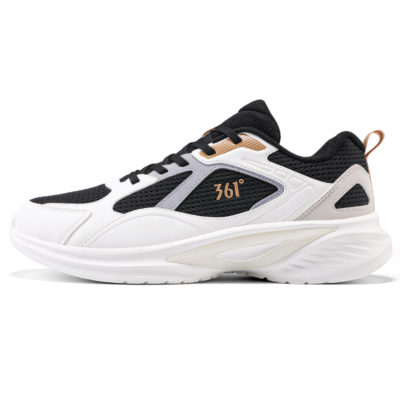 361° Wear resistant And Lightweight Low top Casual Running Shoes Men’s Black White