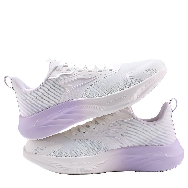 361° Cushioning Breathable Low top Casual Running Shoes Women’s White Purple