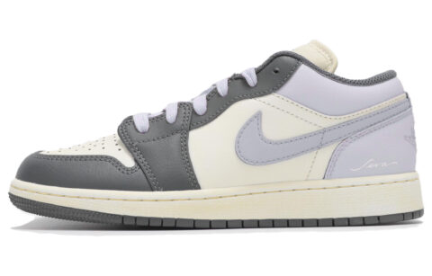Jordan Air Jordan 1 Low top Vintage Basketball Shoes Unisex Light Purple
