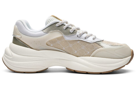 Kappa Abrasion Resistant Height Increasing Low top Running Shoes Women’s Gray Khaki