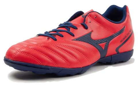 Mizuno Monarcida TF Turf Abrasion Resistant Breathable Soccer Shoes Men’s Red Blue