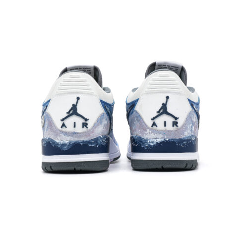 Jordan Legacy 312 Galaxy Suede Abrasion Resistant Low top Vintage Basketball Shoes Men’s White Blue