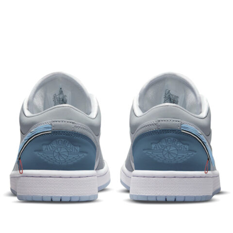 Jordan Air Jordan 1 Low top Vintage Basketball Shoes Women’s Gray White Blue