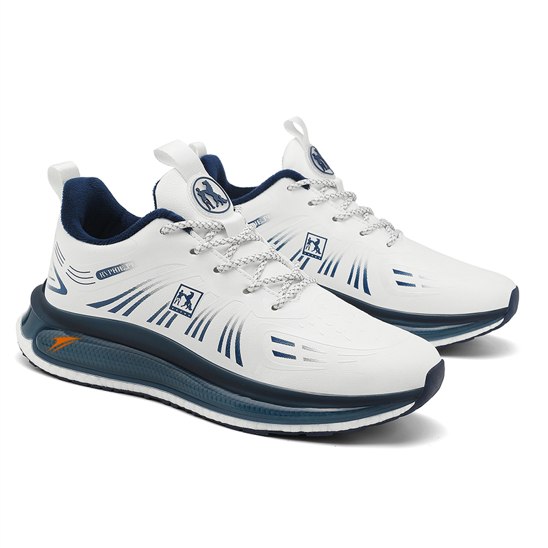 JINLAIKE Cushioning Slip Resistant Abrasion Resistant Low top Casual Running Shoes Unisex White