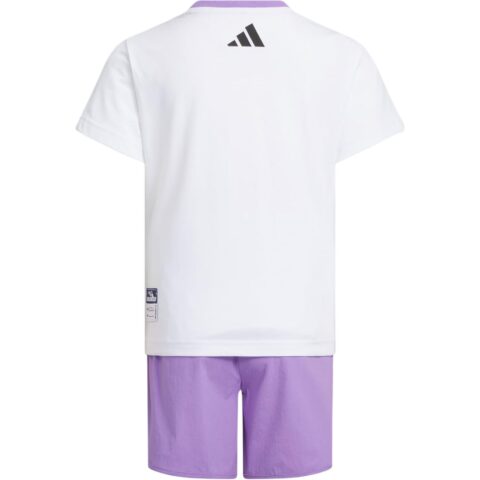 Adidas Casual Sportswear Set White/Fusion Violet Children Aged 3 7 Years Old