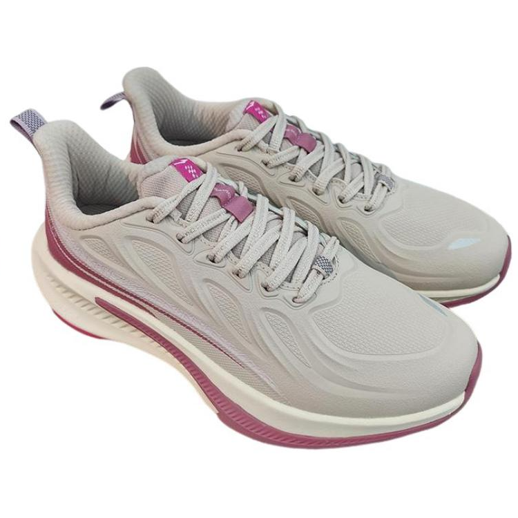 Erke Cushioning Slip Resistant Abrasion Resistant Low top Casual Running Shoes Women’s Gray Red