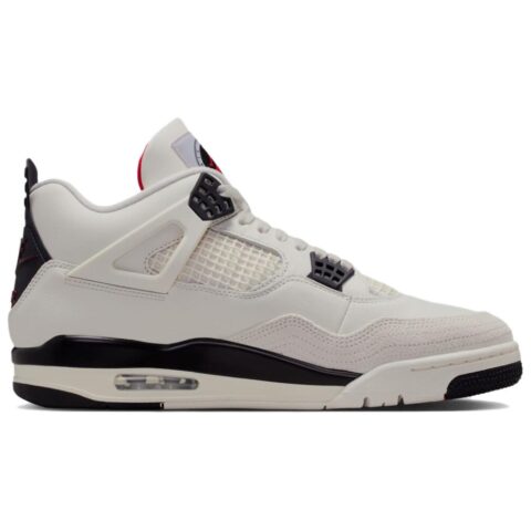 Jordan Air Jordan 4 Support Mid top Vintage Basketball Shoes Men’s White Black Red