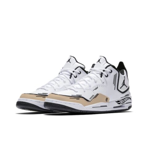 Jordan Courtside 23 Abrasion Resistant Mid top Vintage Basketball Shoes Men’s Coffee White