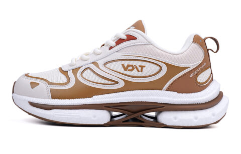 VOIT Slip Resistant, Breathable, Lightweight Low top Casual Sprint Running Shoes Men’s Coffee Brown