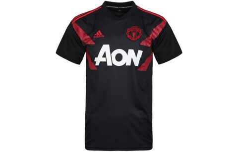 Adidas Manchester United Soccer Jerseys Men’s Black Moderate Straight Fit
