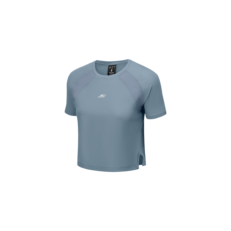 Skechers Quick Dry T Shirts Women's Navy Blue Gray/027C