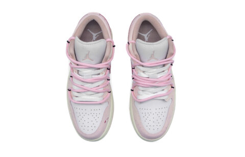Jordan Air Jordan 1 Slip Resistant Abrasion Resistant Low top Vintage Basketball Shoes Women’s Pink