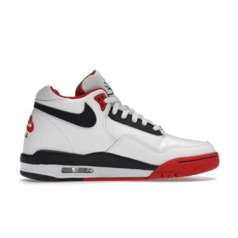 Nike Flight Legacy Cushioning Mid top Vintage Basketball Shoes Unisex Red White