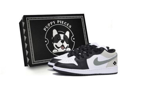 Jordan Air Jordan 1 Sweet, Cool, And Vintage, Special Shoe Box Low top Vintage Basketball Shoes Men’s White Gray