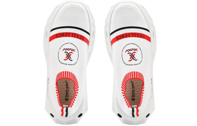 NORVINCY Breathable Low top Running Shoes Unisex White Red Stylish Outdoors