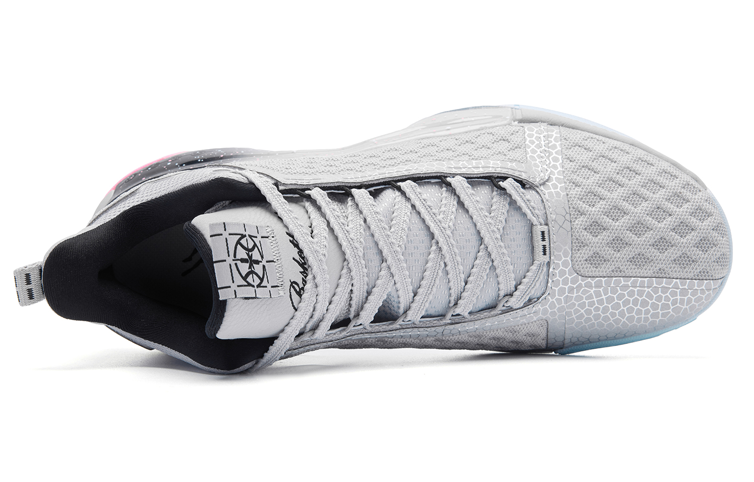 QIAODAN Halberd 7 Textile, Synthetic Leather Mid top Q KUNGFU LIGHT Basketball Shoes Men’s Gray Black