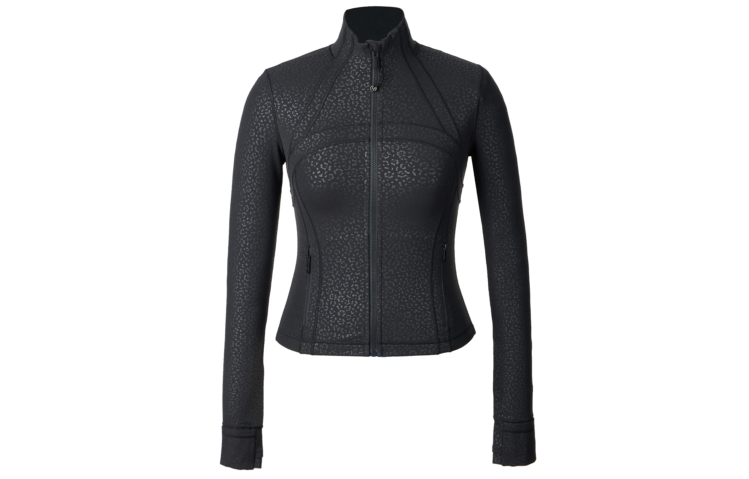 Lululemon Define Jackets & Coats Women’s Leopard Print Daisy Embossed Black