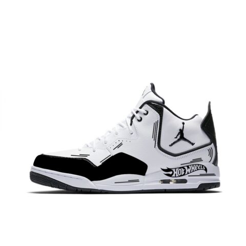 Jordan Courtside 23 Abrasion Resistant Mid top Vintage Basketball Shoes Men’s Black White