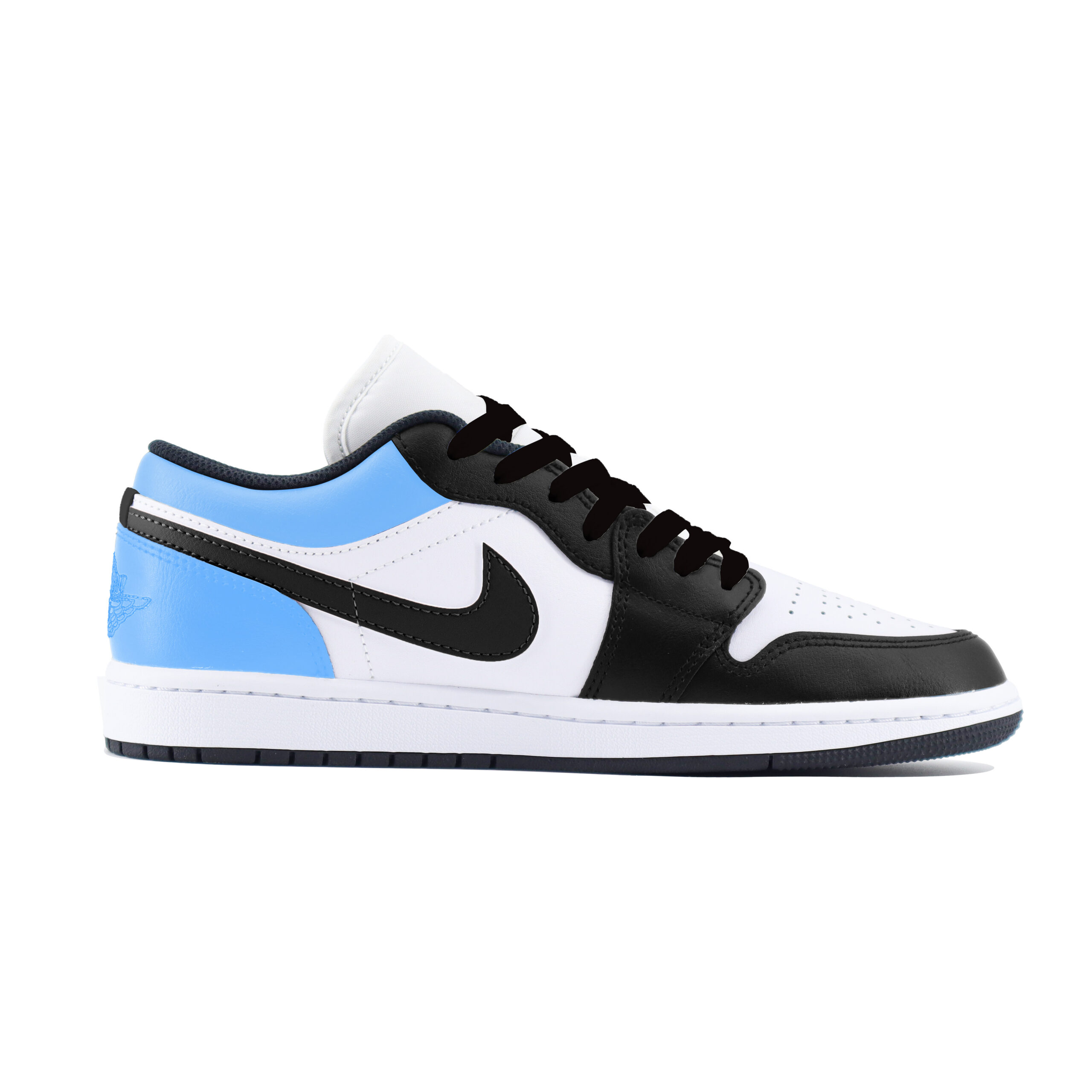 Jordan Air Jordan 1 Low Abrasion Resistant Abrasion Resistant Low top Vintage Basketball Shoes Unisex Black Blue
