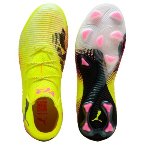 PUMA Future 8 Ultimate FG Firm Ground Abrasion Resistant Soccer Shoes Unisex Yellow Black