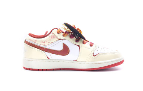 Jordan Air Jordan 1 Auspicious Clouds Present Auspiciousness Abrasion Resistant Low top Vintage Basketball Shoes Unisex