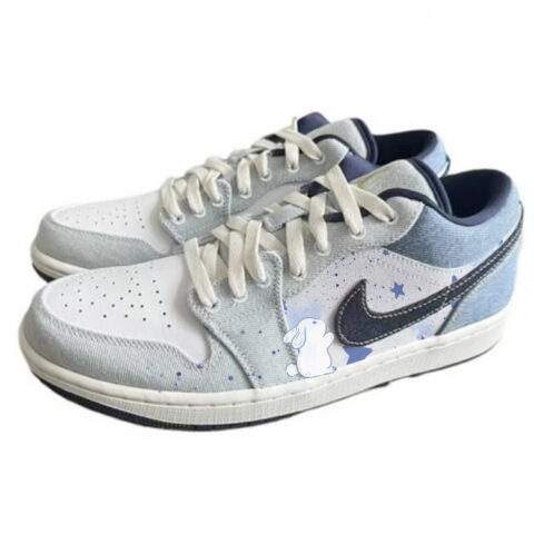 Jordan Air Jordan 1 Vintage Basketball Shoes Men’s Low Top White/Blue
