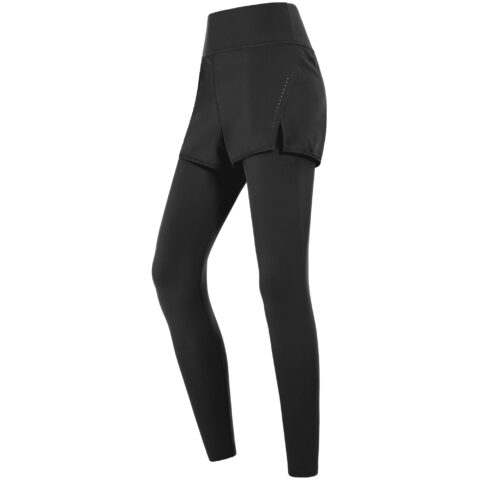 CAMEL Rising Stars Collection, Solid Color Mock Two Piece Fleece Lined Thermal High Rise Butt Lifting Fitness Yoga