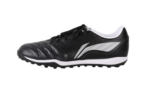 Li Ning TF Turf Cushioning Slip Resistant Abrasion Resistant Soccer Shoes Men’s Black