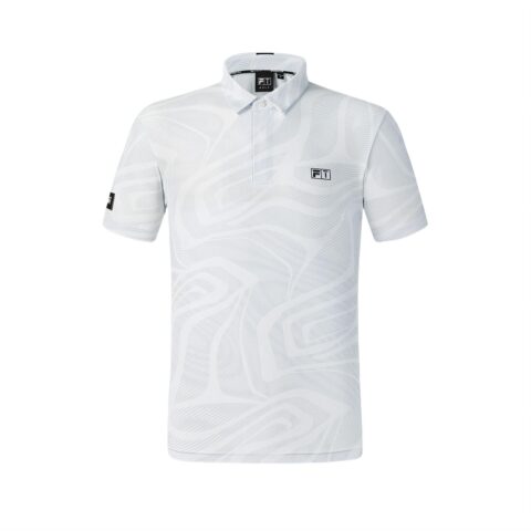 FILA Golf Clothing Men’s White Polo Collar Moderate