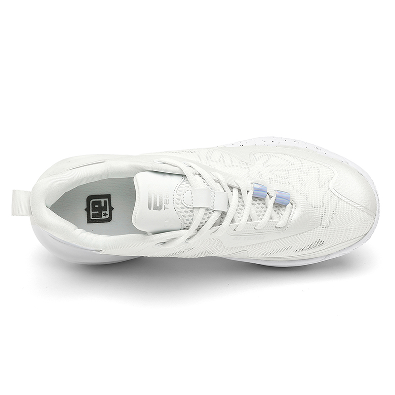 IVERSON Slip Resistant, Abrasion Resistant, Breathable Low top Basketball Shoes Unisex Moon White Silver