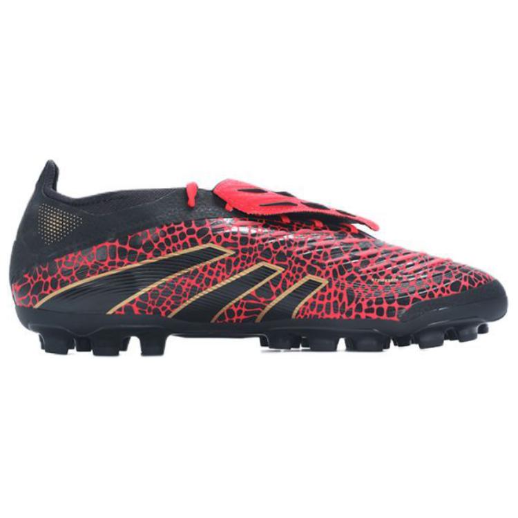Adidas PREDATOR ELITE Slip Resistant Abrasion Resistant Soccer Shoes Unisex Black Red