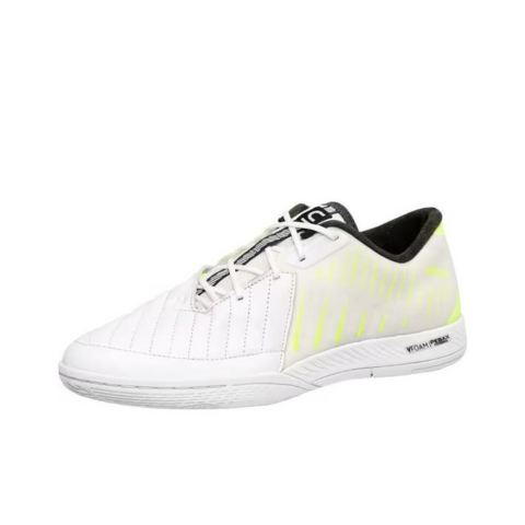 DECATHLON IC/in Cushioning Slip Resistant Abrasion Resistant Breathable Soccer Shoes Men's White Yellow