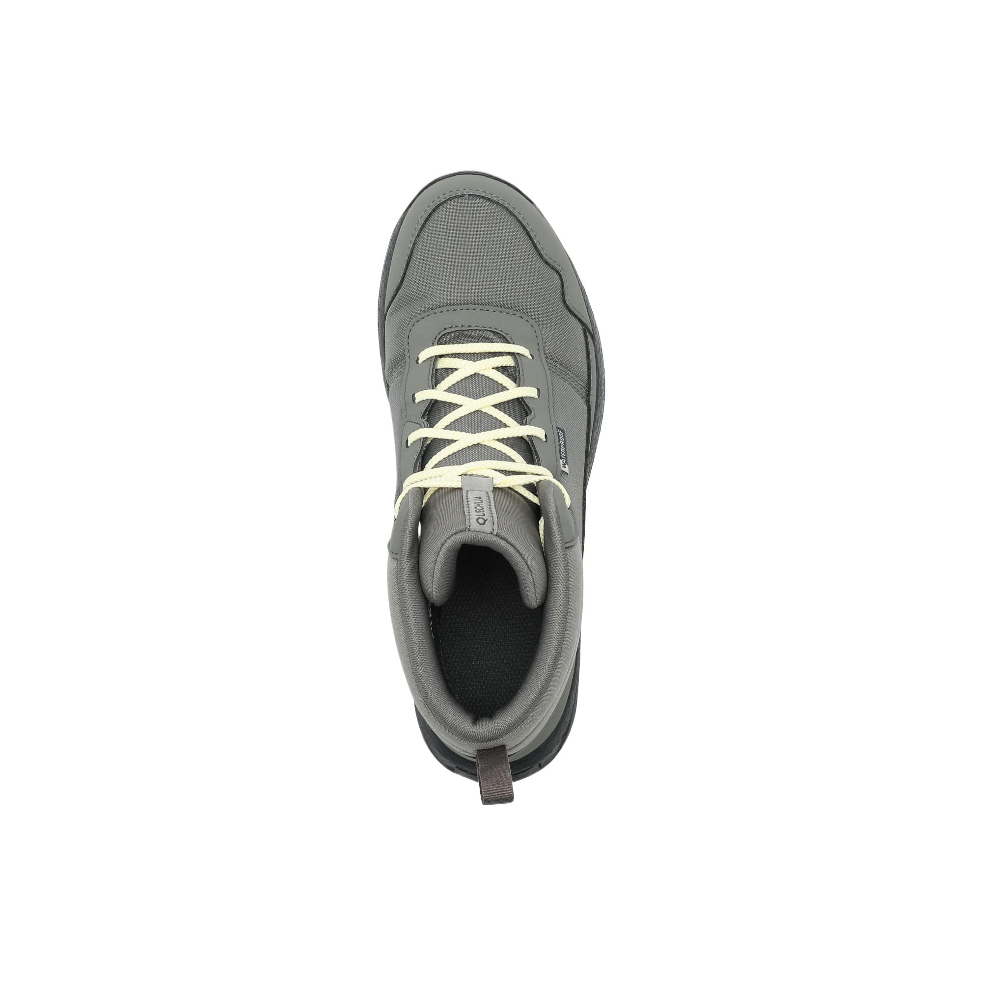 DECATHLON NH100 Comfortable Cushioning Waterproof Cushioning Waterproof Mid top Hiking Shoes Women’s Khaki Gray