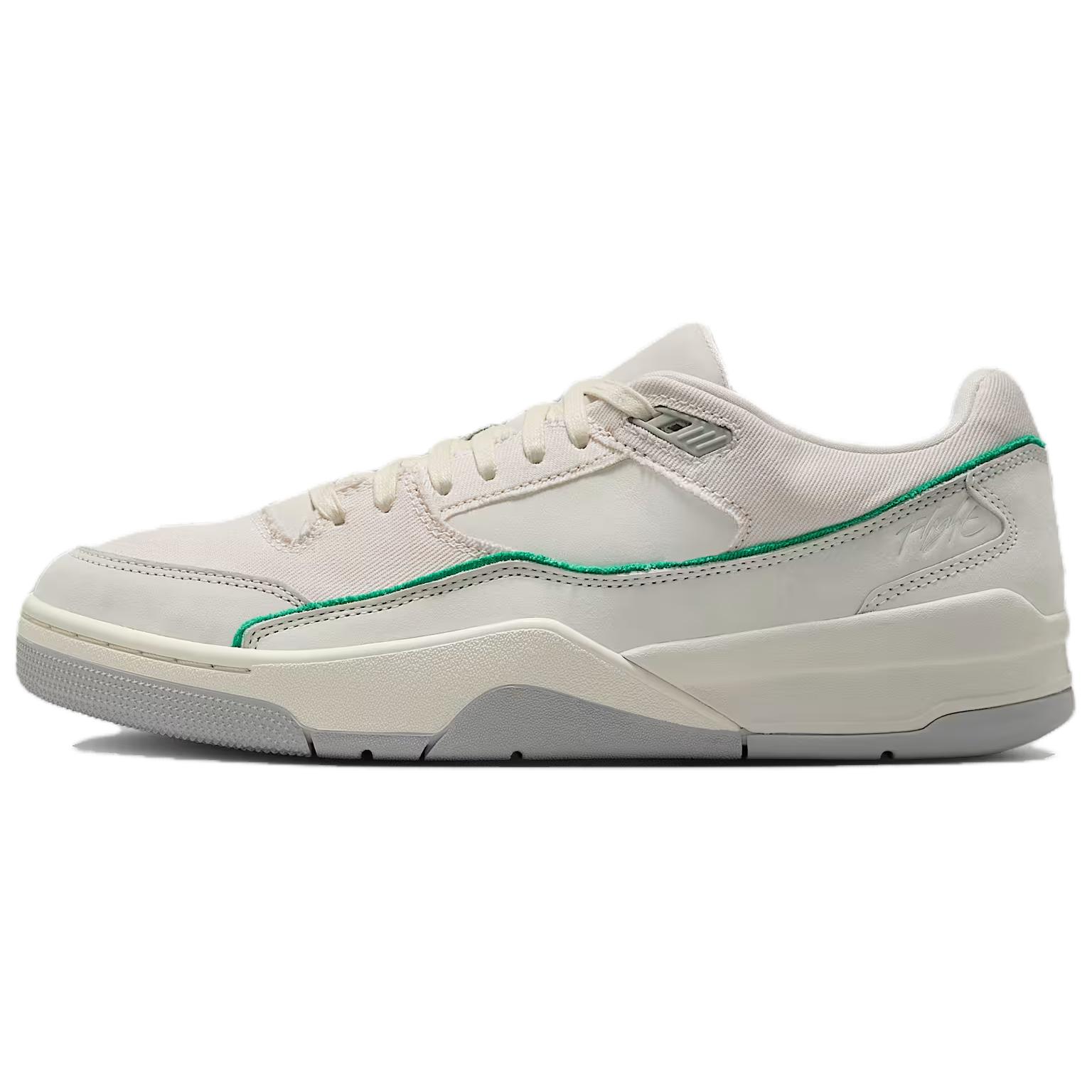 Jordan FLIGHT COURT Low top Vintage Basketball Shoes Men’s Beige White Green