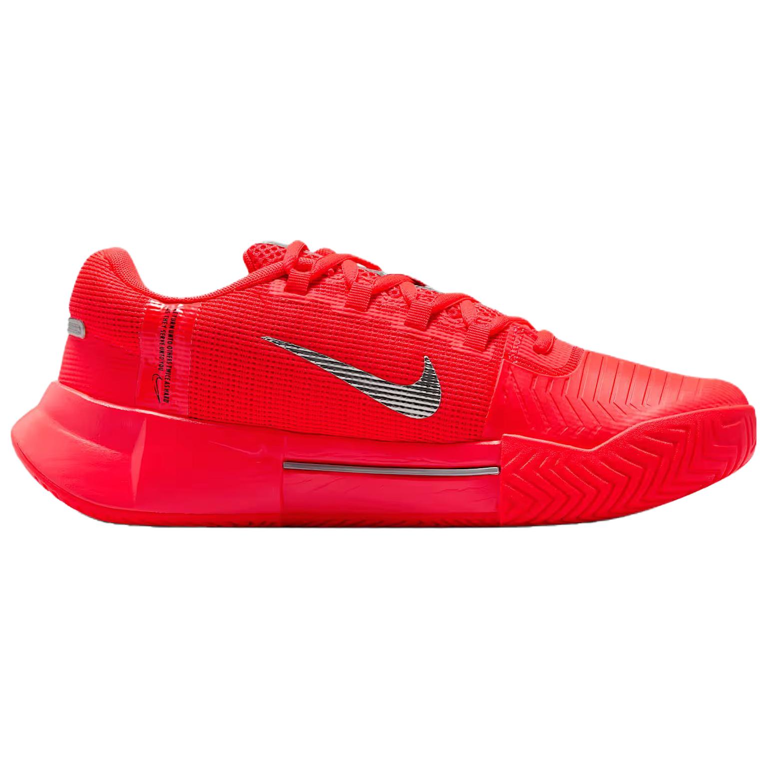 Nike GP Challenge 1 Abrasion Resistant Support Low top Tennis Shoes Women’s Red Silver