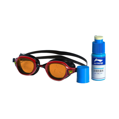 Li Ning Swim Goggles Unisex Black Red