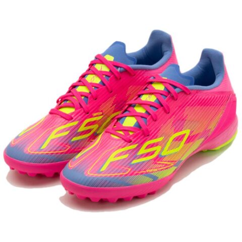 Adidas F50 League Abrasion Resistant Abrasion Resistant Soccer Shoes Unisex Pink